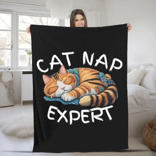 Cat Nap Expert Fleece Blankets
