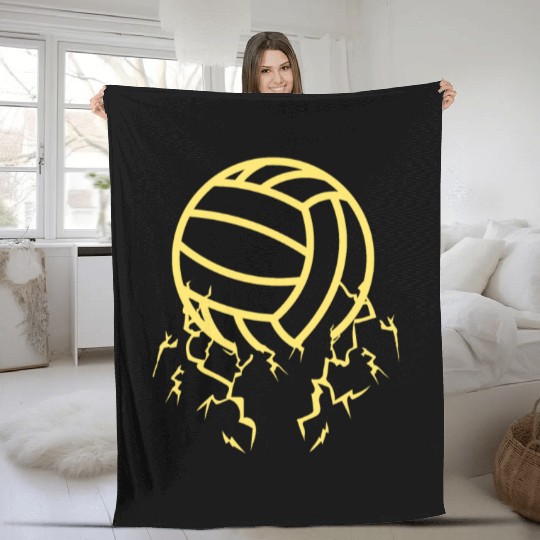 Volleyball Lightning Fleece Blankets
