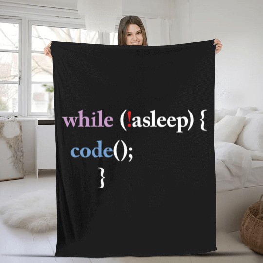 Programming Code Computer Science Funny Programmer Fleece Blankets