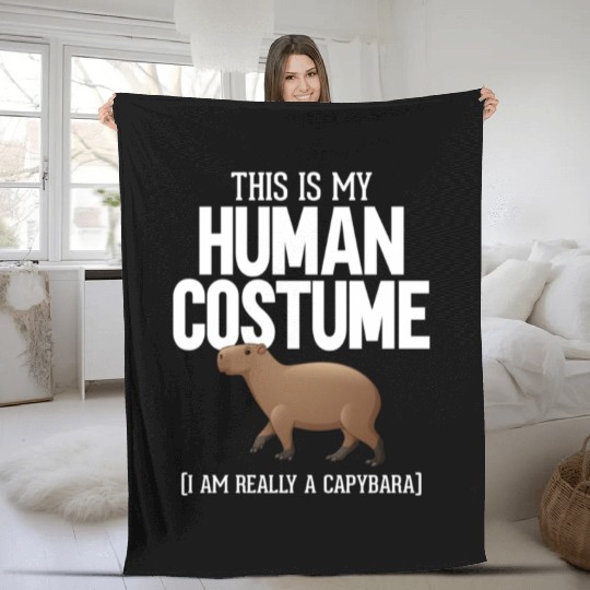 Funny Capybara Lover Cute Fleece Blankets
