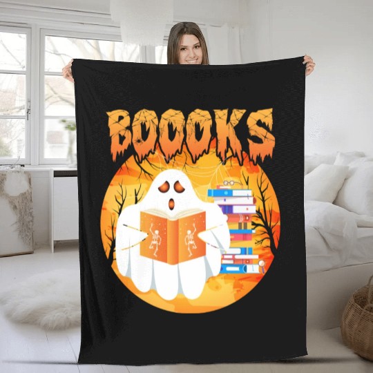 Ghost Is Halloween Teacher Fleece Blankets