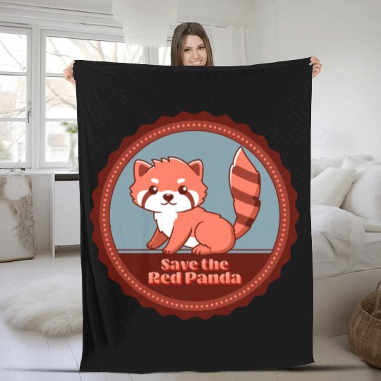 Save The Red Panda Fleece Blankets
