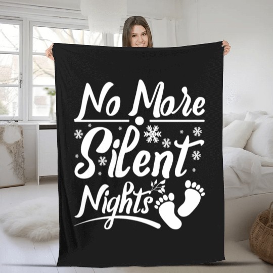 Becoming Mom & Dad, No more silent nights Fleece Blankets