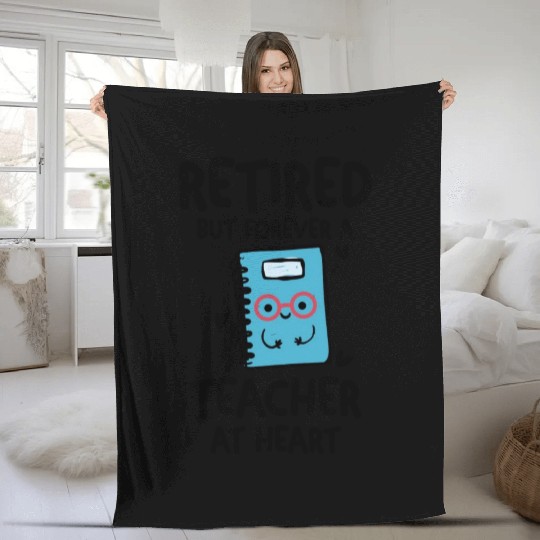 Retired Teacher Quotes Fleece Blankets