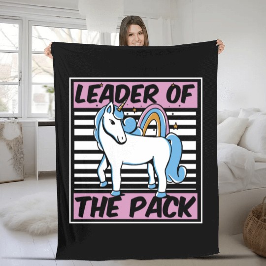 Unicorn Funny Weird Humor Alpha Male Fleece Blankets