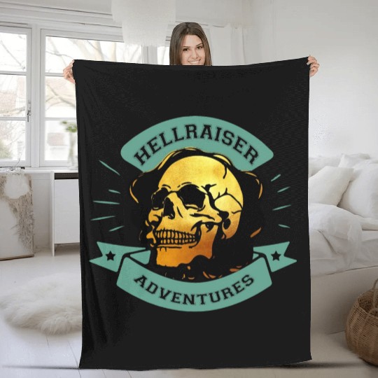 Gilded Skull Hellraiser Adventure Fleece Blankets