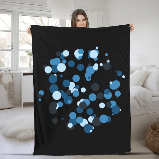 abstract circles pattern Fleece Blankets
