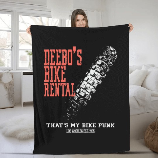 Deebo Bike Rental That's My Bike Punk Los Angeles Fleece Blankets