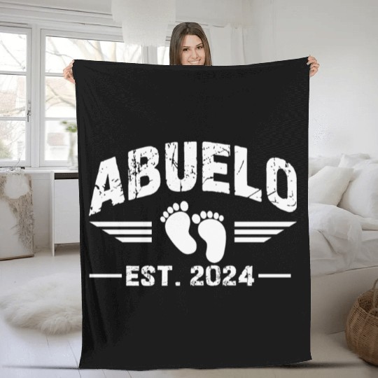 funny abuelo Father Day Gift design Fleece Blankets