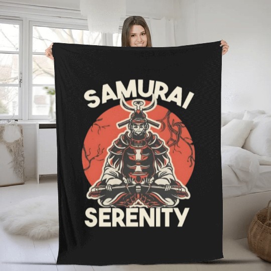 Samurai Serenity Fleece Blankets