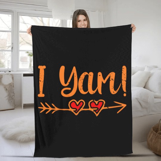 She's My Sweet Potato I Yam Thanksgiving Fleece Blankets