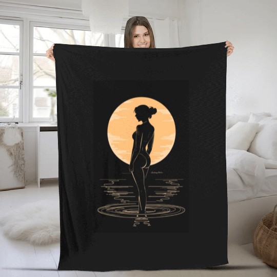 Elegance Redefined: Black and Gold Collection Fleece Blankets