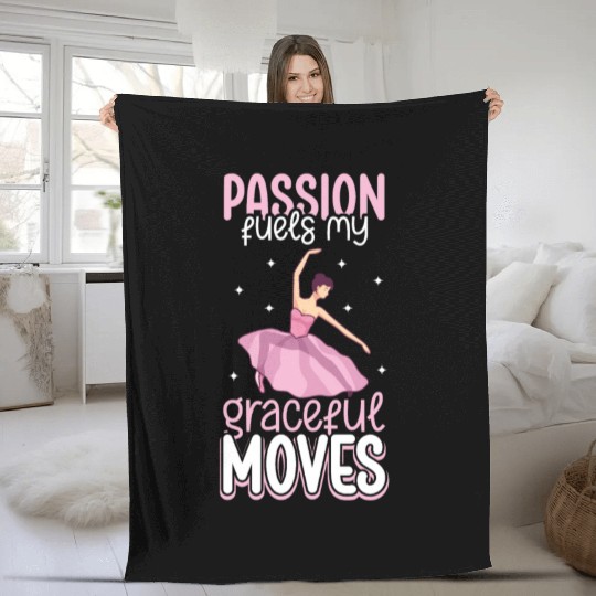 Ballet Ballerina Dance Dancer Dancing Ballet Gift Fleece Blankets