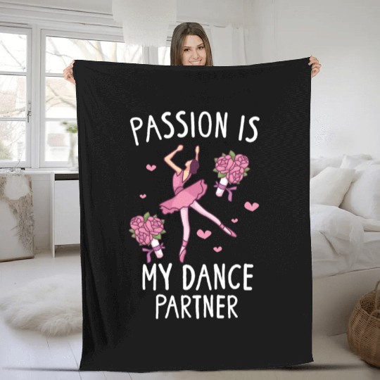Ballet Ballerina Dance Dancer Dancing Ballet Gift Fleece Blankets
