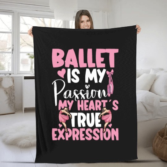 Ballet Ballerina Dance Dancer Dancing Ballet Gift Fleece Blankets