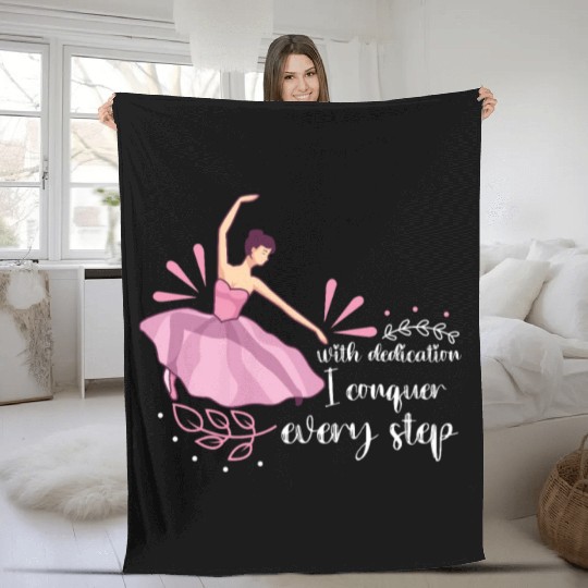 Ballet Ballerina Dance Dancer Dancing Ballet Gift Fleece Blankets