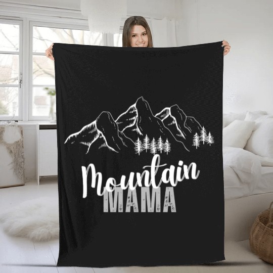 Mountain Mama, 3 Mountain peaks Fleece Blankets