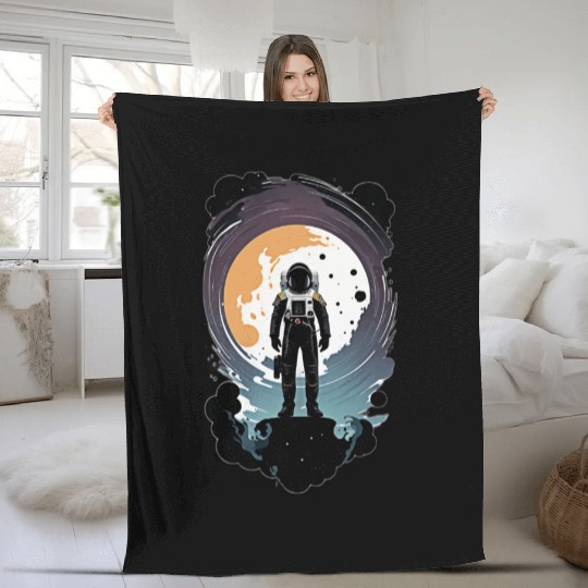 astronauts enter the space dimension Fleece Blankets