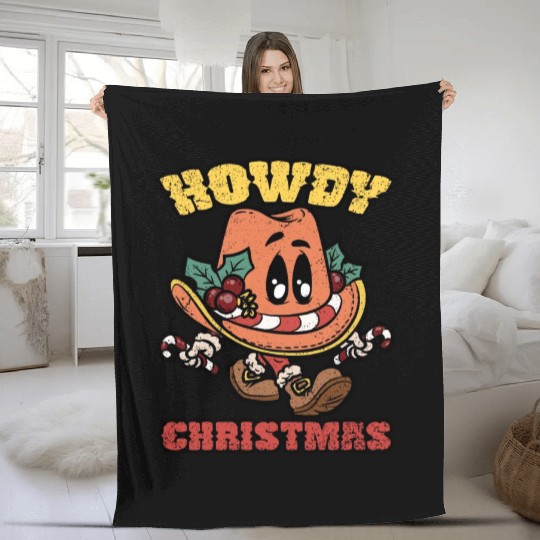 HOWDY CHRISTMAS Fleece Blankets