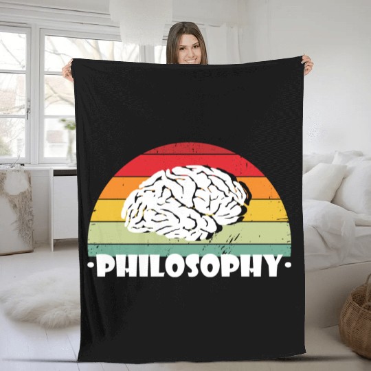 Philosophy Use Your Brain Fleece Blankets