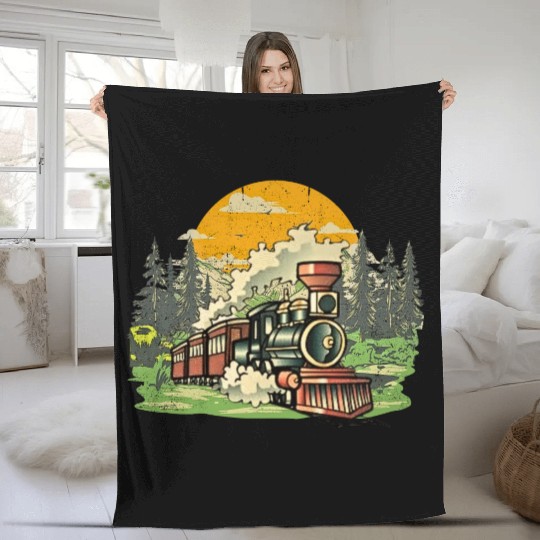 Christmas North Pole Polar Express All Abroad Xmas Fleece Blankets