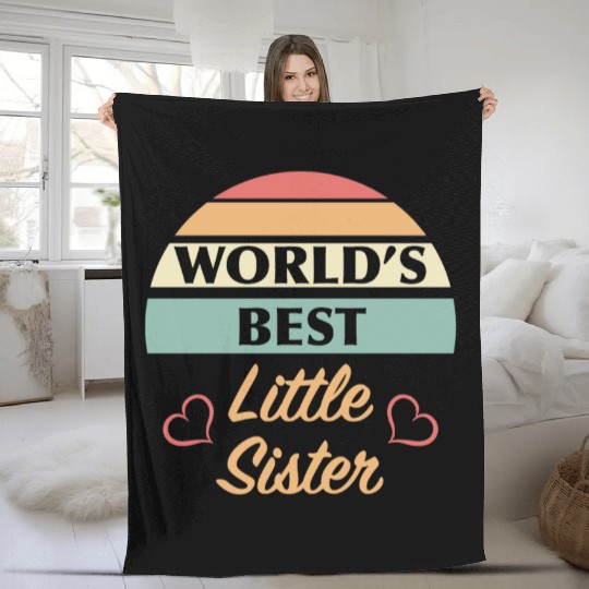 World’s Best Little Sister Fleece Blankets