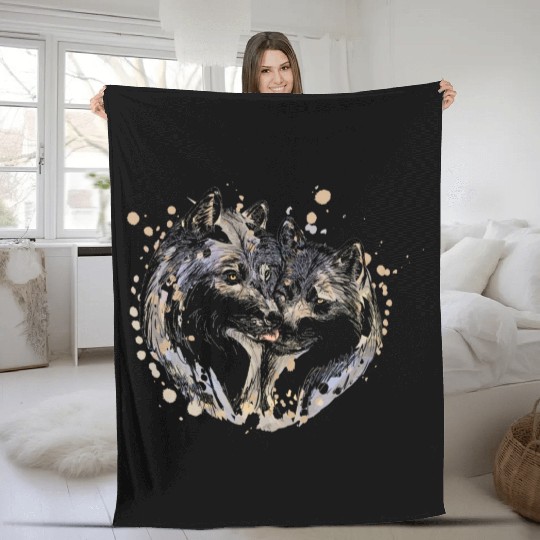 they dance from the classic wolves Fleece Blankets