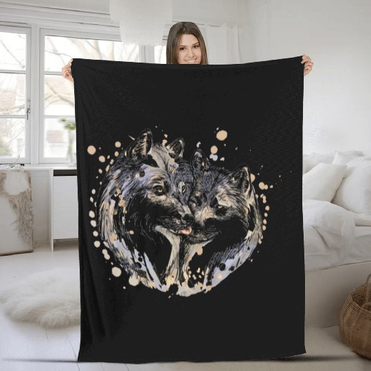 they dance from the classic wolves Fleece Blankets