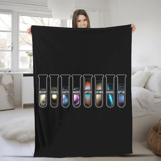 Science Fleece Blankets, Mercury Venus Earth Mars Planets