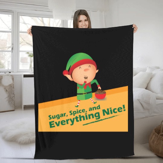 Elf Diet - Christmas Fleece Blankets