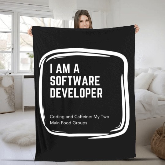 Proud Software Developer Fleece Blankets - Embrace Expertise
