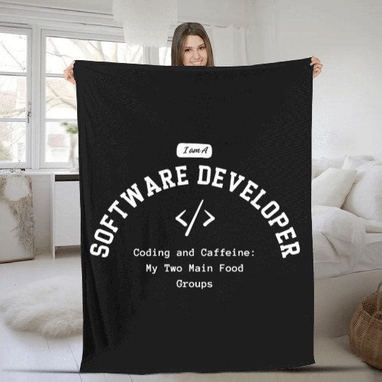 Proud Software Developer Fleece Blankets - Embrace Expertise
