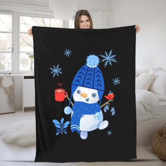 Snowman Fleece Blankets