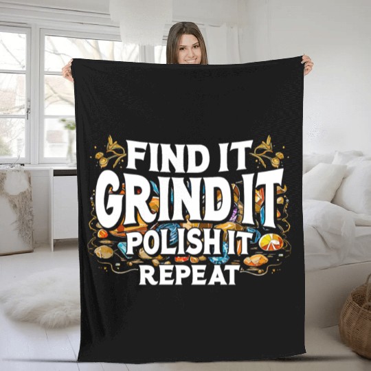 Lapidary Artists Lapidists Gemstone Polishing Fleece Blankets