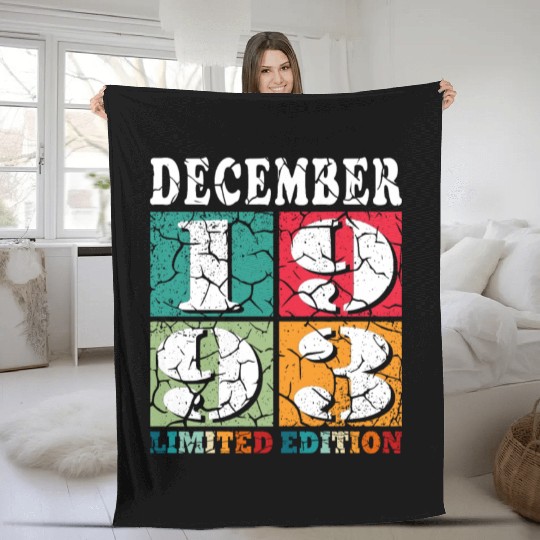 December 1993 Anniversary December 1993 December Fleece Blankets