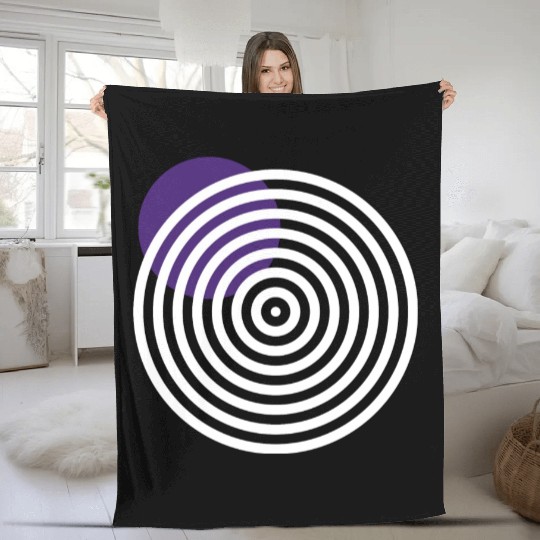 homelon purple dot invert Fleece Blankets