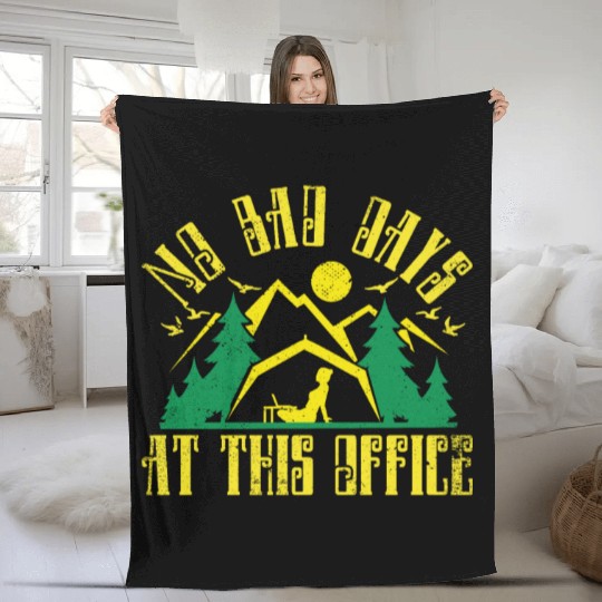 No bad days at this office Fleece Blankets