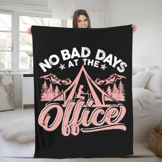 No bad days at this office Fleece Blankets