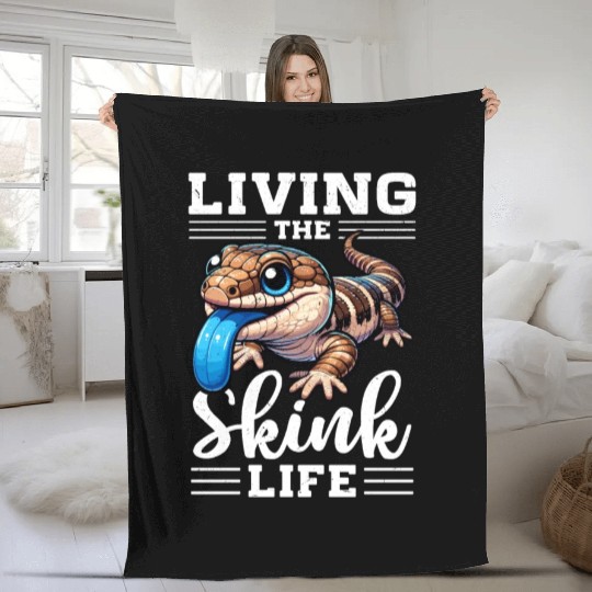 Lizard Collector Reptile Lover Blue Tongue Skink Fleece Blankets