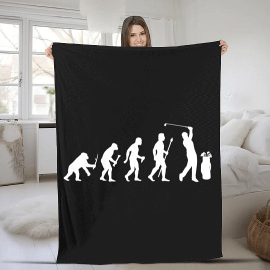 Funny Evolution Of Golf Fleece Blankets