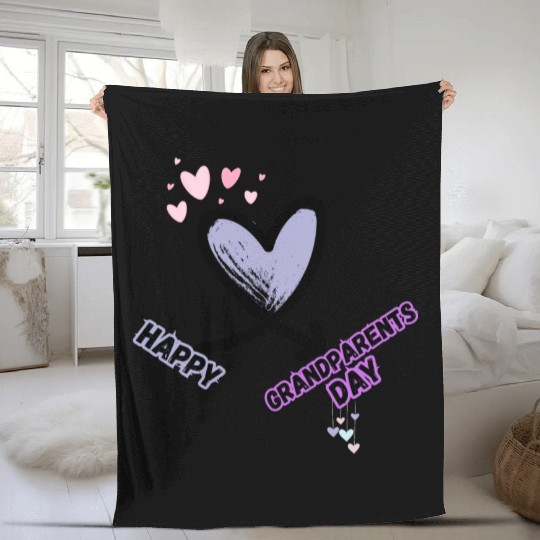 Happy Grandparents Day Fleece Blankets