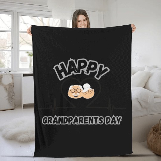 Happy Grandparents Day Fleece Blankets