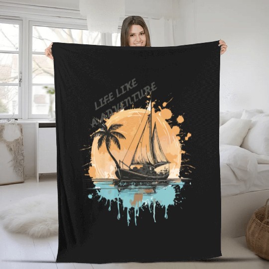 vintage ink Fleece Blankets Art