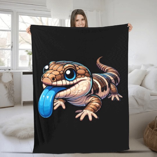 Lizard Collector Reptile Lover Blue Tongue Skink Fleece Blankets