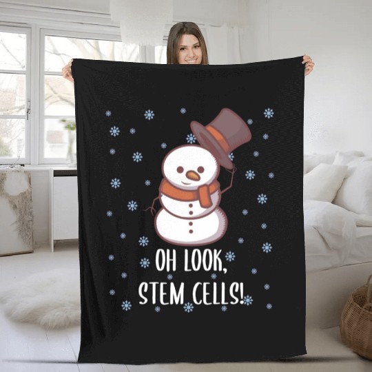 Look Stem Cells Christmas Science Biology Fleece Blankets