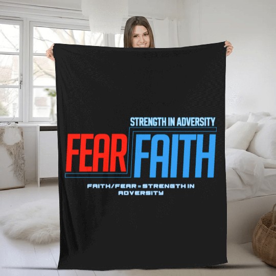 Faith Over Fear Fleece Blankets