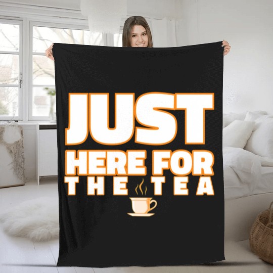 just here for the tea Fleece Blankets