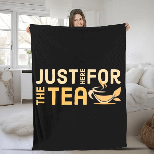 just here for the tea Fleece Blankets