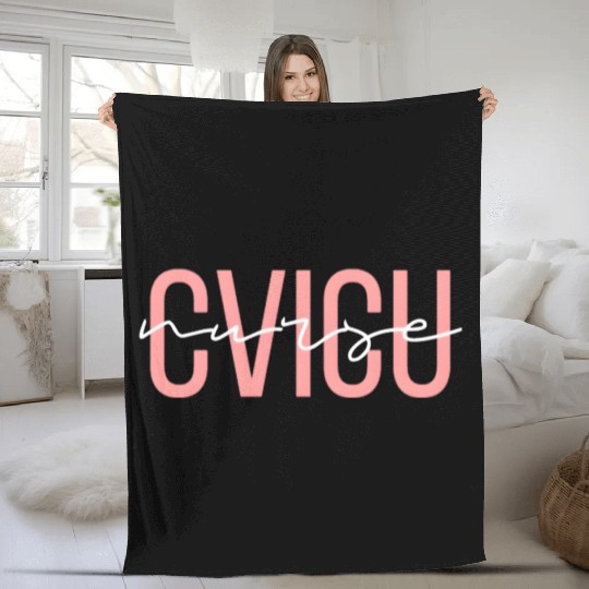 Cvicu Nurse Cardiac Nurse Registered Nurse Fleece Blankets