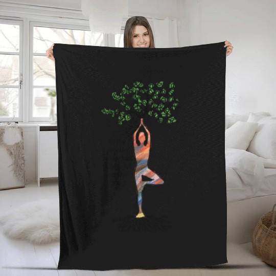 Thriving Tree Fleece Blankets